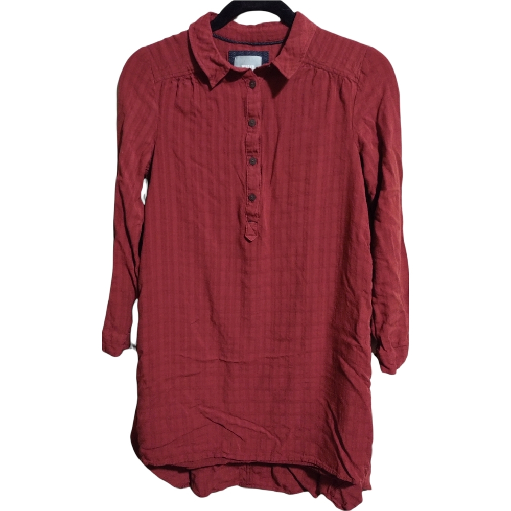 Maeve button down rust colored dress 4